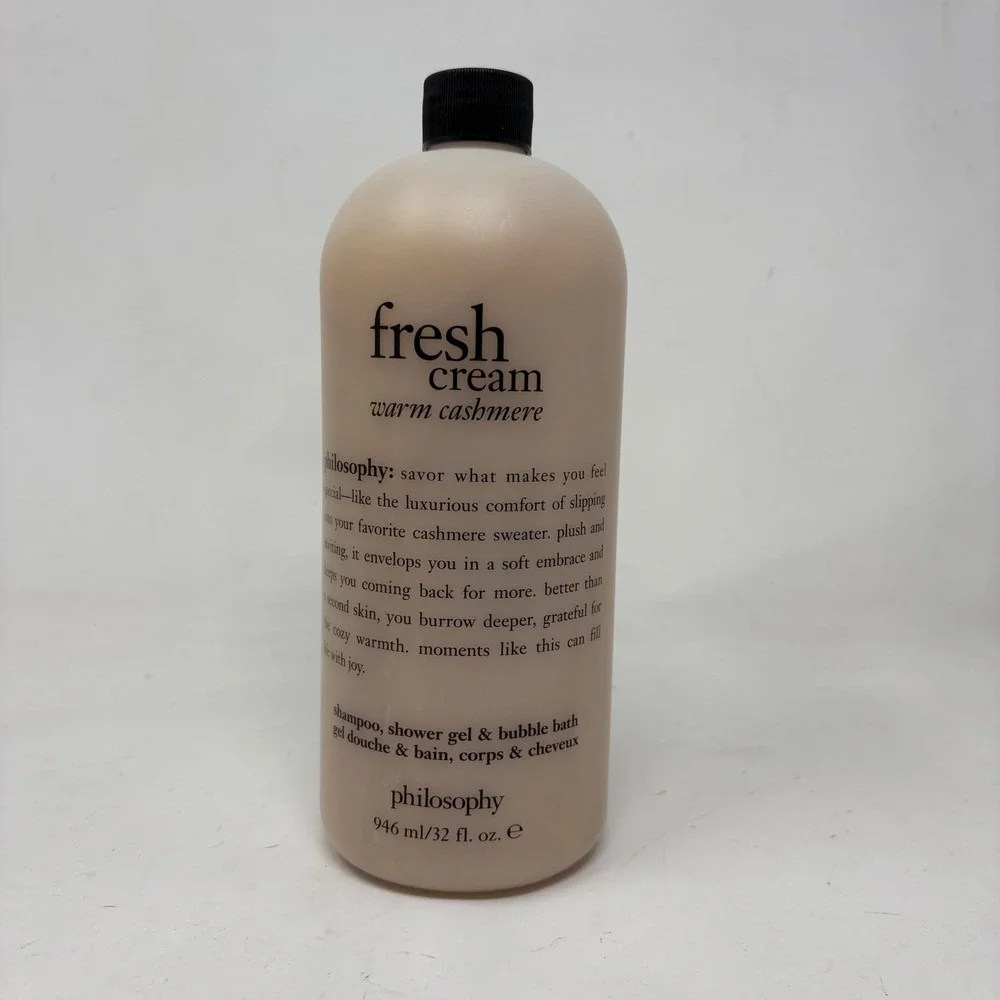Philosophy Fresh Cream Warm Cashmere 3-in-1 Shampoo Shower Gel Bubble Bath 32oz